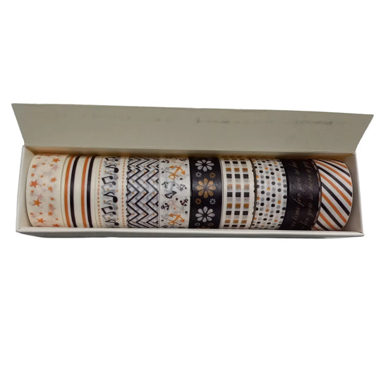 10 Rolls Washi Tapes, Decorative Masking Craft Tapes for DIY Art Crafts Projects, Scrapbook, Washi tape set, Decorative masking tape