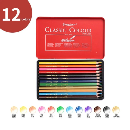Giorgione Professional Classic Colour Pencil Set 12/24/36/48/72/120 Colored Pencil Color