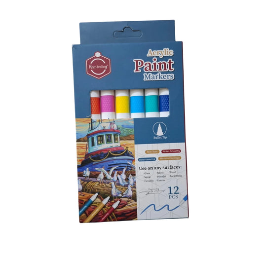 Keep Smiling Acrylic Paint Markers Pack of 12 / 24 Colors