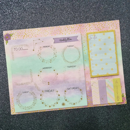 Kids Sticky Notes Weekly Planner Set Cute cartoon Creative Combination Sticky Notes Daily Hanging Planner