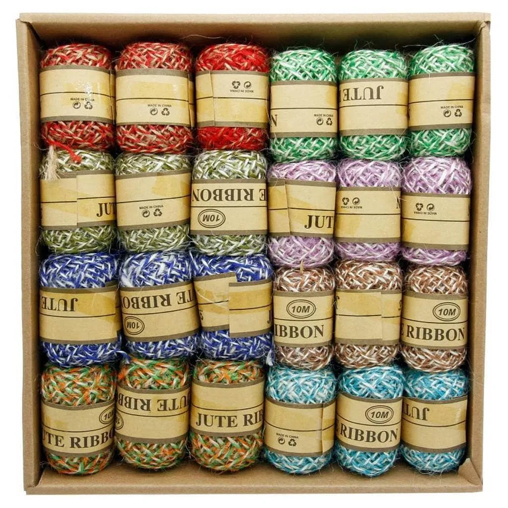 ansform your gifts and crafts with our colorful Jute Ribbon Roll Set. Eco-friendly and versatile, perfect for all your creative projects and décor needs.