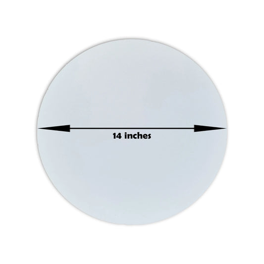 Shop our durable white canvases, 14x14 inches round, perfect for all painting styles. Made in Pakistan, these high-quality canvases come in a set of 2.