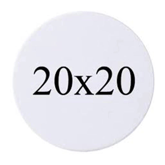 Shop our premium 20"x20" round stretched artist canvas, made from 100% cotton. Acid-free and perfect for your acrylic and oil masterpieces