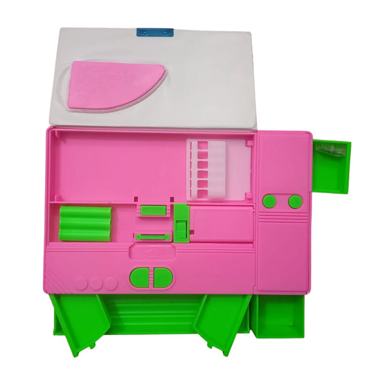 Multifunctional Jumbo Dual Side Magnetic Multipurpose Pencil Box with Calculator for Kids(Princess)