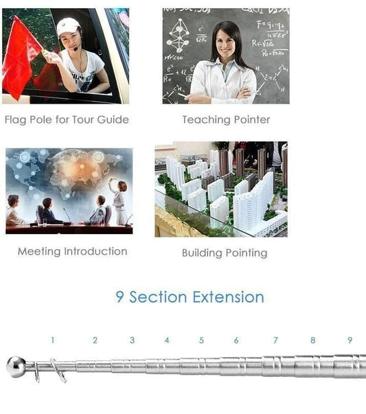 Telescopic Teacher Teaching Pointer Presentation Tool - length upto 80 inch