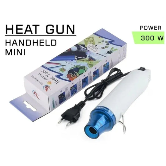 Shop the 300 Watt Mini Heat Gun - a versatile tool for all your crafting needs. Ideal for shrink wrapping and resin art. Available now at Qasimstationers.pk!