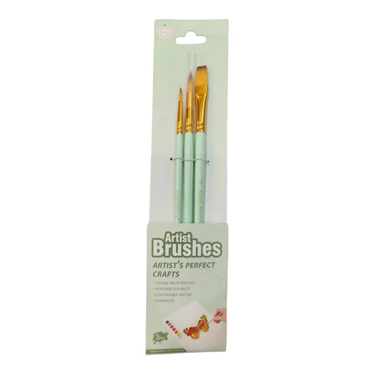 Buy 3 Pcs Keep Smiling Brush set Round and Flat Tip - For Base, Oil And Water Color Painting at Best Price in Pakistan. Best Art Supplies, Office & Stationery Store. ✓Free Delivery ✓Cash on Delivery ✓Deals