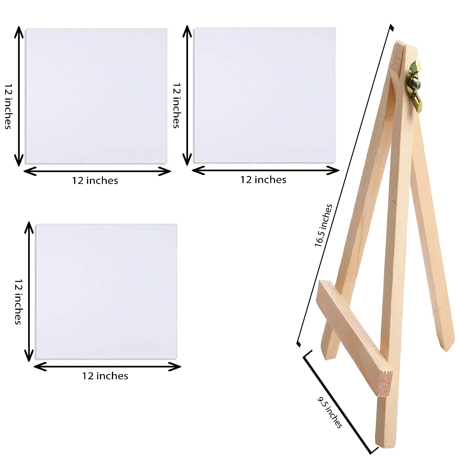 3 Piece of 12x12 Inches with easel White Canvas Board at Best Price in Pakistan. Best Art Supplies, Office & Stationery Store. ✓Free Delivery ✓Cash on Delivery ✓Deals
