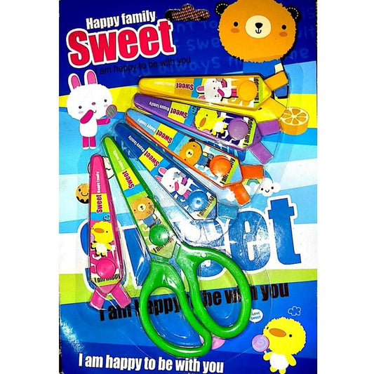 Pack of 6 - Pattern Zigzag Scissors Changeable Head - Multicolor