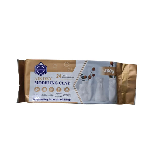 Keep Smiling Sculpt Air Dry Modeling Clay 500g white - Brown