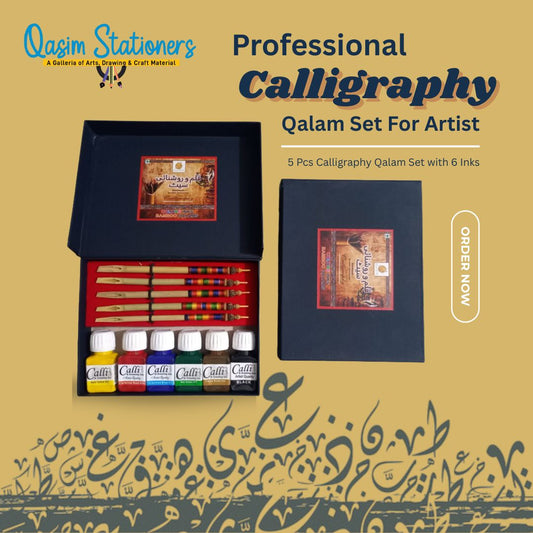 5 Pcs Calligraphy Qalam Set with 6 Calli Inks at Best Price in Pakistan. Best Art Supplies, Office & Stationery Store. ✓Free Delivery ✓Cash on Delivery ✓Deals