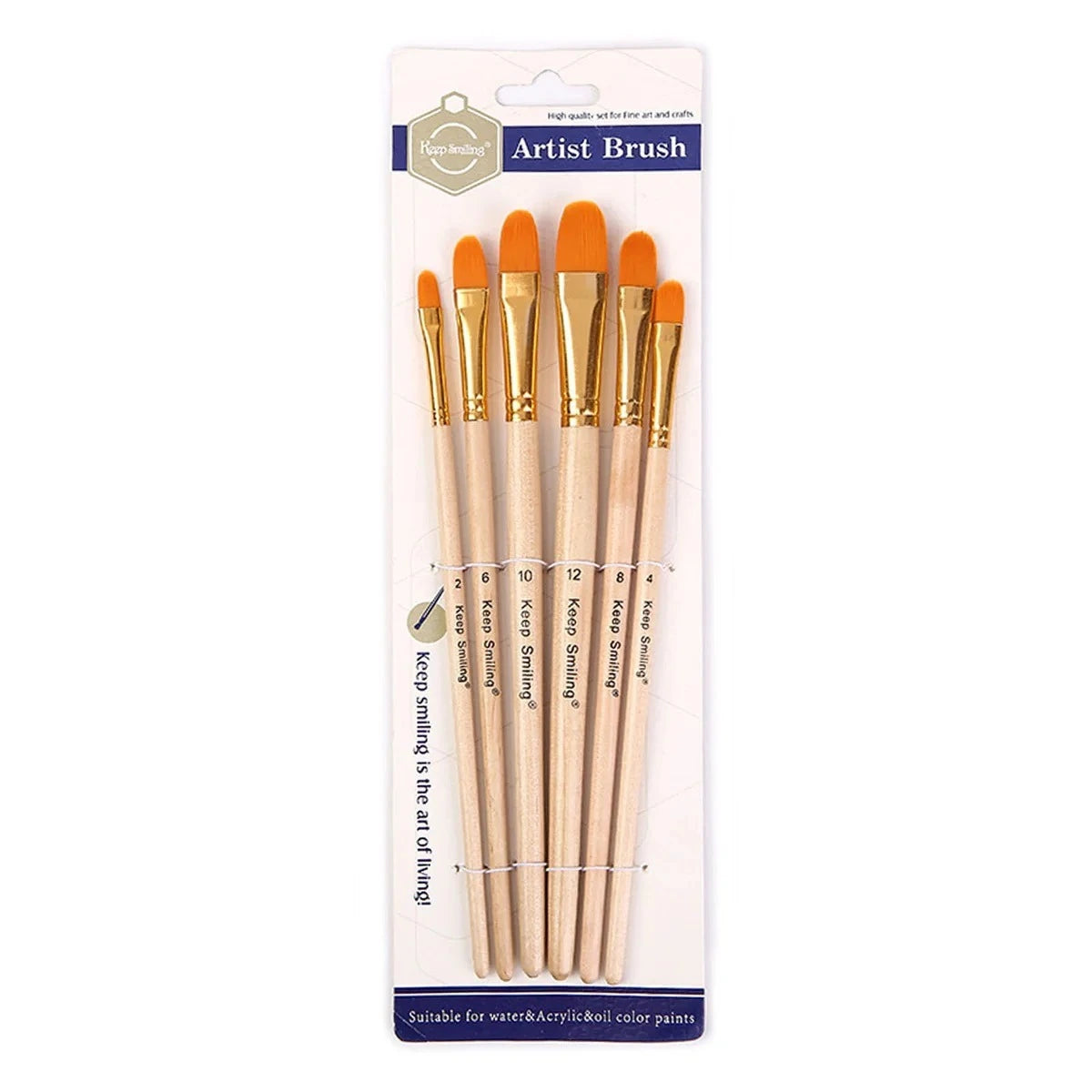 Enhance your painting experience with our 6 Pcs Paint Brushes Set. Suitable for acrylic, oil, and watercolor, these brushes offer precision and artistic freedom.