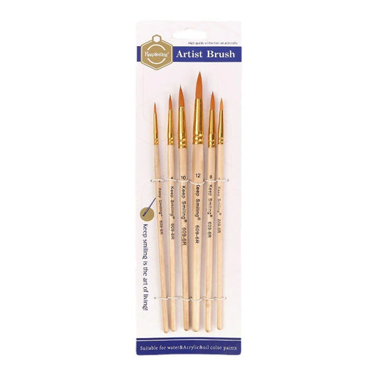 Enhance your painting experience with our 6 Pcs Paint Brushes Set. Suitable for acrylic, oil, and watercolor, these brushes offer precision and artistic freedom.