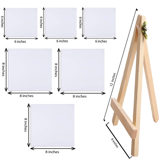 7Pcs Value Pack Canvas Board Included Easel (3*6x6, 3*8x8, 1*Wooden Easel) at Best Price in Pakistan. Best Art Supplies, Office & Stationery Store. ✓Free Delivery ✓Cash on Delivery ✓Deals