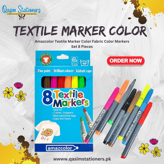 Buy Amazcolor Textile Marker Color Fabric Color Markers Set 8 Pieces at Best Art Supplies & Stationery Store. Check Price and Buy Online. ✓ Free Shipping ✓ Cash on Delivery
