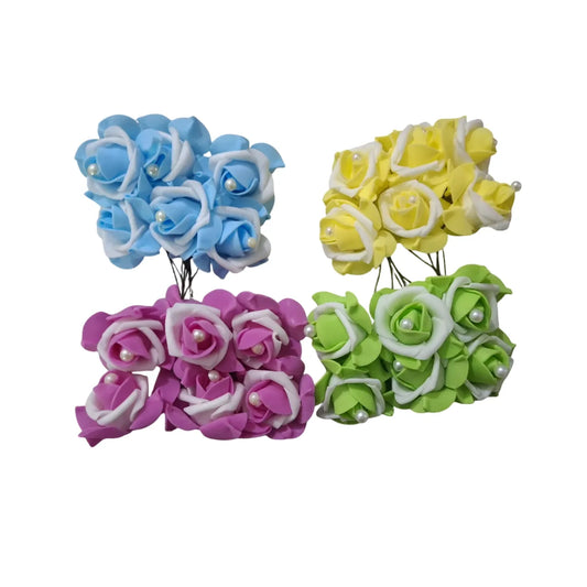 Elevate your DIY projects with our artificial foam rose flowers, featuring elegant pearl details. Get a pack of 6 at Qasimstationers.pk for unbeatable prices!