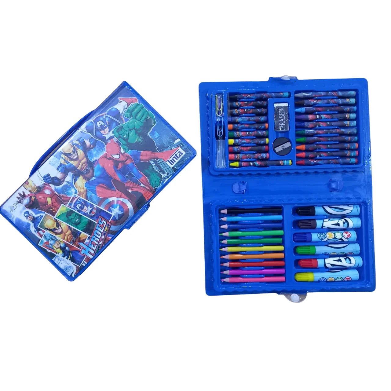 Avengers 42 PCS Multi Colouring Kit/Set With Button Box at Best Prices at Best Price in Pakistan. Best Art Supplies, Office & Stationery Store. ✓ Free Delivery ✓ Cash on Delivery ✓ Deals