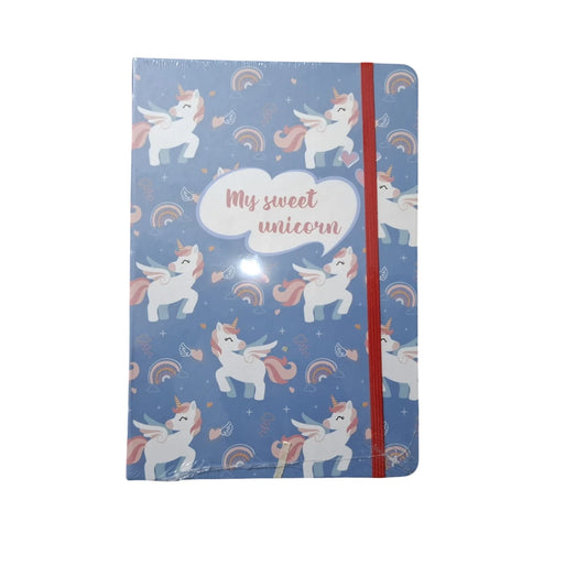 My Sweet Unicorn Notebooks – A5 Size Cute Hardcover Journals with Elastic Bands – Perfect for Kids & Stationery Lovers