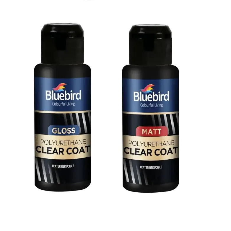 Shop Bluebird Polyurethane 100ml Clear Coat Varnish in Gloss or Matt. Get the best deals online at Qasimstationers.pk and elevate your finishing touch!