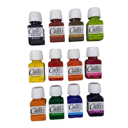 Calligraphy Inks Calli 12 colors at Best Price in Pakistan. Best Art Supplies, Office & Stationery Store. ✓Free Delivery ✓Cash on Delivery ✓Deals