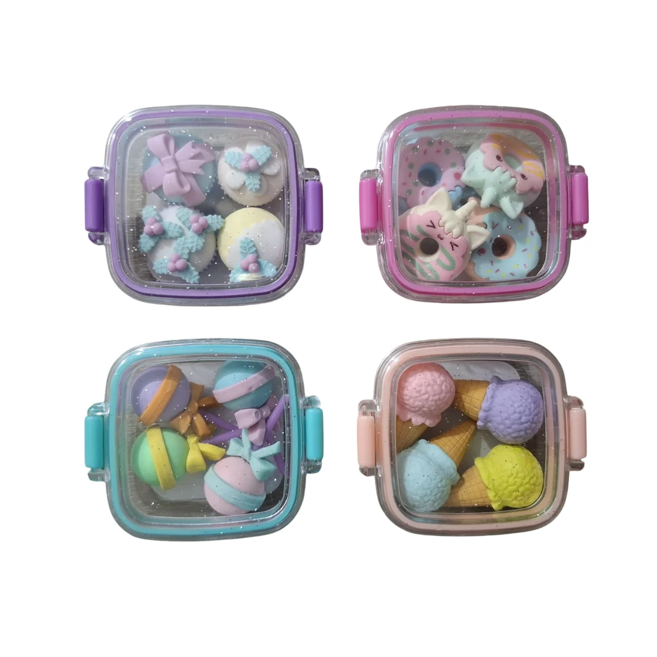 Shop the Princess Eraser set with four small, fancy erasers designed for kids. These delightful rubbers are perfect for both girls and boys, enhancing stationery fun.