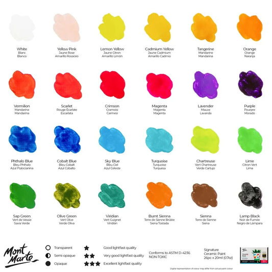 Mont Marte Ceramic Paint Signature 26 x 20ml