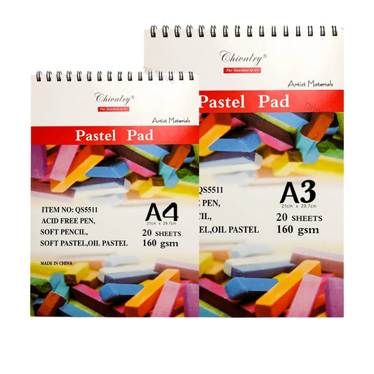 Chivalry Pastel Pad For Sketch And Drawing 20 Sheets, 160Gram Paper A3/A4 Size Based at Best Price in Pakistan. Best Art Supplies, Office & Stationery Store. ✓Free Delivery ✓Cash on Delivery ✓Deals