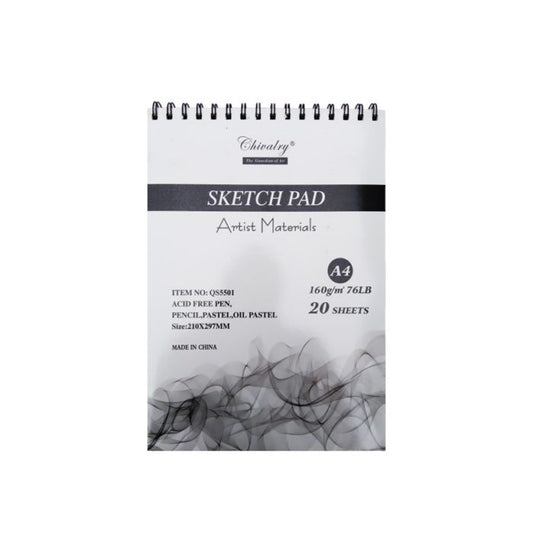 Chivalry Sketch Pad For Artist A4 Size 20 Sheets 160gsm at Best Price in Pakistan. Best Art Supplies, Office & Stationery Store. ✓Free Delivery ✓Cash on Delivery ✓Deals