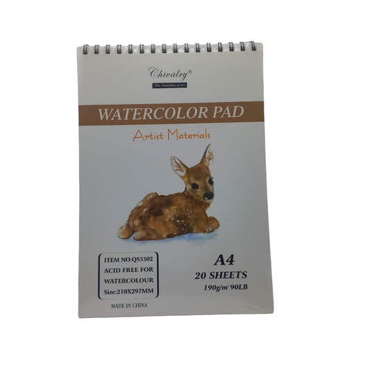 Chivalry Watercolor Pad For Artist A4 Size 20 Sheets 190gsm at Best Price in Pakistan. Best Art Supplies, Office & Stationery Store. ✓Free Delivery ✓Cash on Delivery ✓Deals