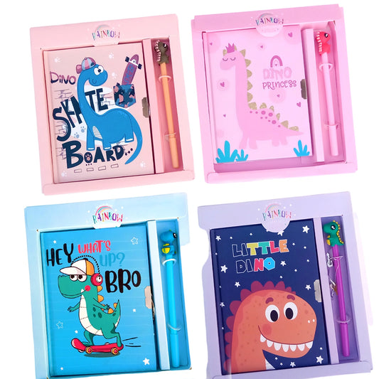 Cute Dino diary with Gel Pen key lock with packing stationery school Gift at Best Price in Pakistan. Best Art Supplies, Office & Stationery Store. ✓ Free Delivery ✓ Cash on Delivery ✓ Deals