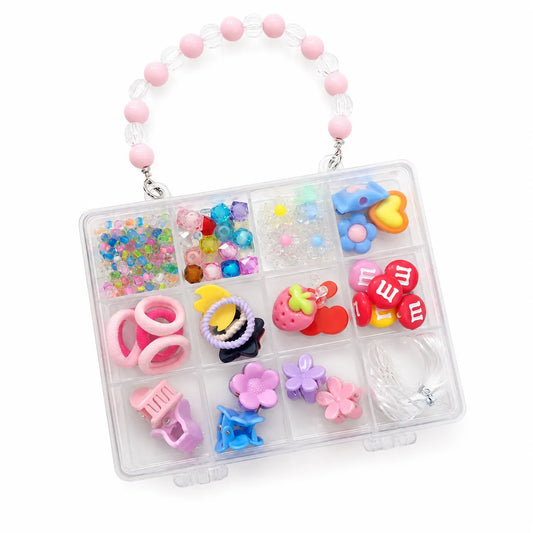 Shop the ultimate DIY jewelry kit with colorful clips, rings, and beads! Our cute hair accessories organizer box is perfect for creative girls at Qasimstationers.pk.