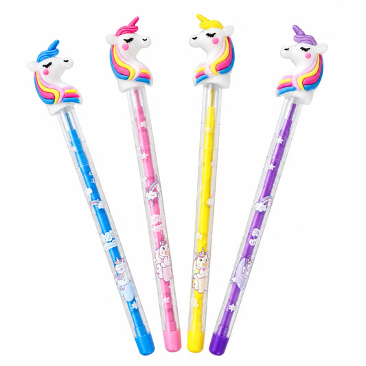Shop the cutest unicorn pencils in four colors for kids at Qasimstationers.pk. Ideal for school and office stationery gifts at unbeatable prices!