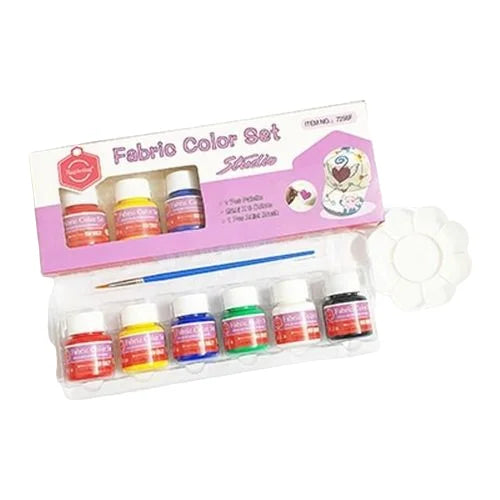 Keep Smiling Fabric Paint Color set 6 Pcs x 25ml