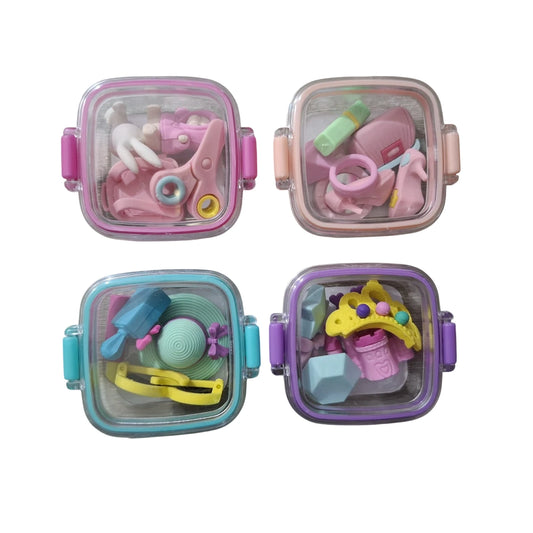 Shop our Girl Power box of 4 mini erasers, perfect for kids. These vibrant rubbers are a delightful addition to any stationery collection for girls and boys.