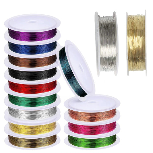 Shop our high-quality golden and silver bendable metal craft wire, designed for jewelry and DIY projects. Available in multicolor, with a convenient 0.4mm thickness.