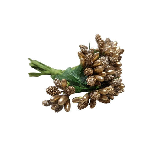 Artificial Fancy Flowers Stamens for Wedding Party, Wreath, Tiara, Jewelry Making, 12 Pollen Bunch