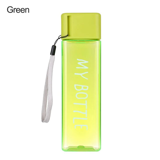 My Bottle Transparent Drinking Water Bottle New Square Clear And Frosted Plastic Water Bottle With Lope