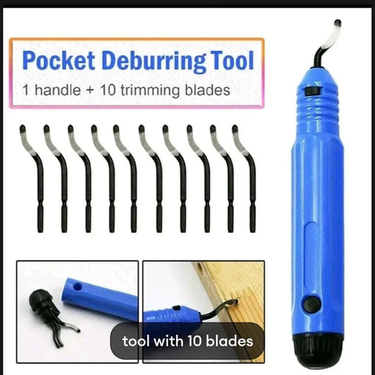 Hand Trimming Knife Deburring Scraper RB1000 Chamfer for resin Trimming Removal Aluminum Alloy Plastic Waste Edge Tool Handle With 10 Blade