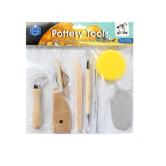 Explore the Keep Smiling 10Pcs Pottery Tools Set, designed for artists and hobbyists alike. Perfect for clay sculpting, this kit includes essential modeling tools.