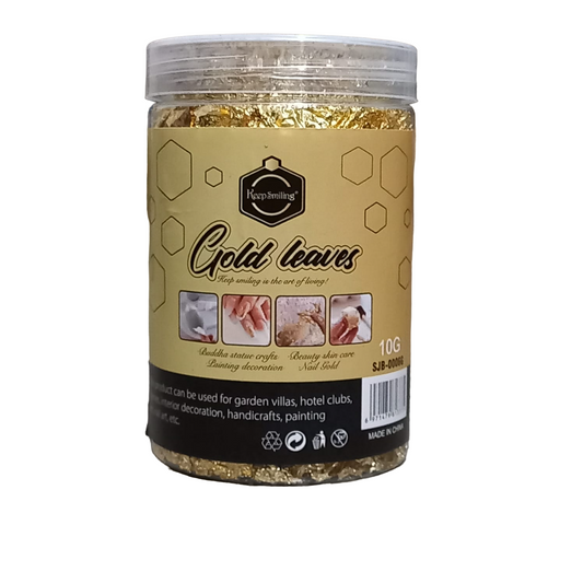 Keep Smiling 10 grams Gold Foil Flakes Imitation Leaf Flakes Multipurpose Crushed Foil at Best Price in Pakistan. Best Art Supplies, Office & Stationery Store. ✓ Free Delivery ✓ Cash on Delivery ✓ Deals