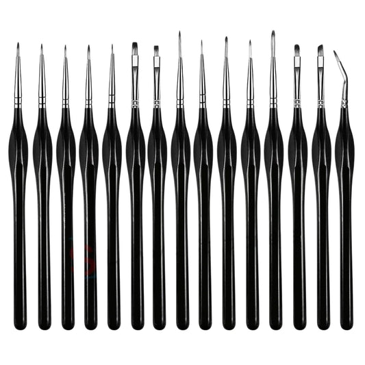 Keep Smiling 15 Pcs Artist's Miniature Detail Paint Brush Set