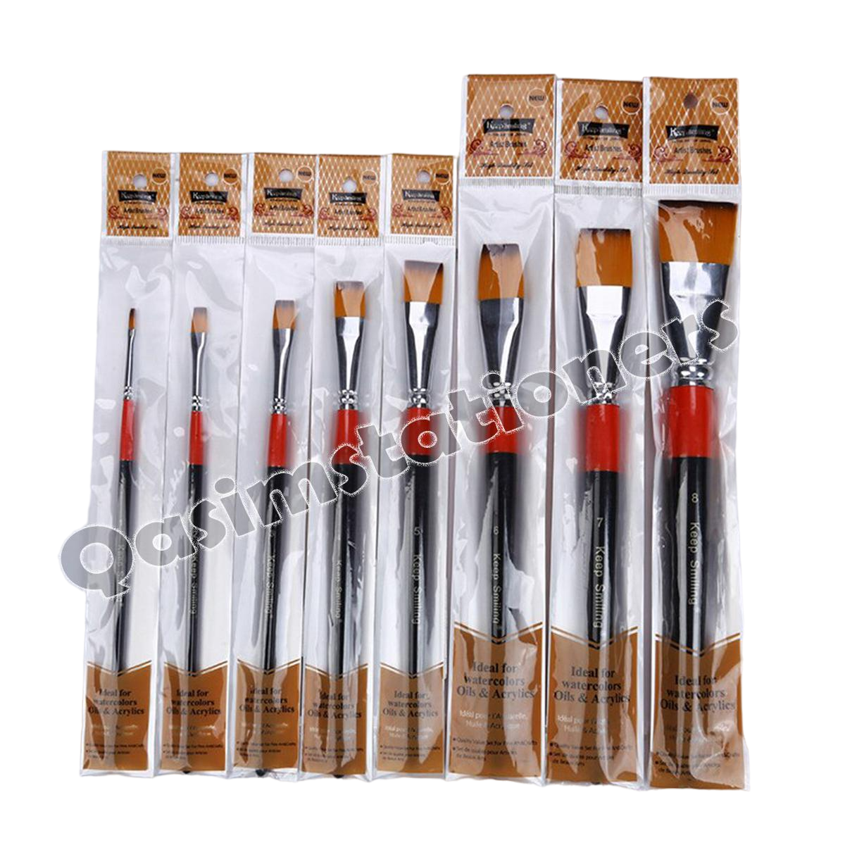 Buy Keep Smiling 1pcs Drawing Paint Brush Set Wooden Flat- sizes 1 to 8# at Best Price in Pakistan. Best Art Supplies, Office & Stationery Store. ✓Free Delivery ✓Cash on Delivery ✓Deals