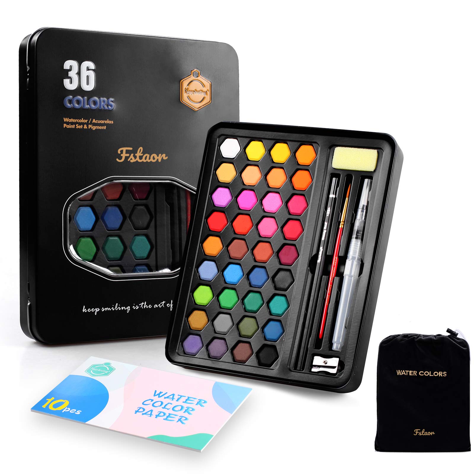 Buy Keep Smiling 36 Solid Colors with sponge Tin Box Set at Best Price in Pakistan. Best Art Supplies & Stationery Store. ✓ Free Delivery ✓Cash on Delivery ✓ Deals