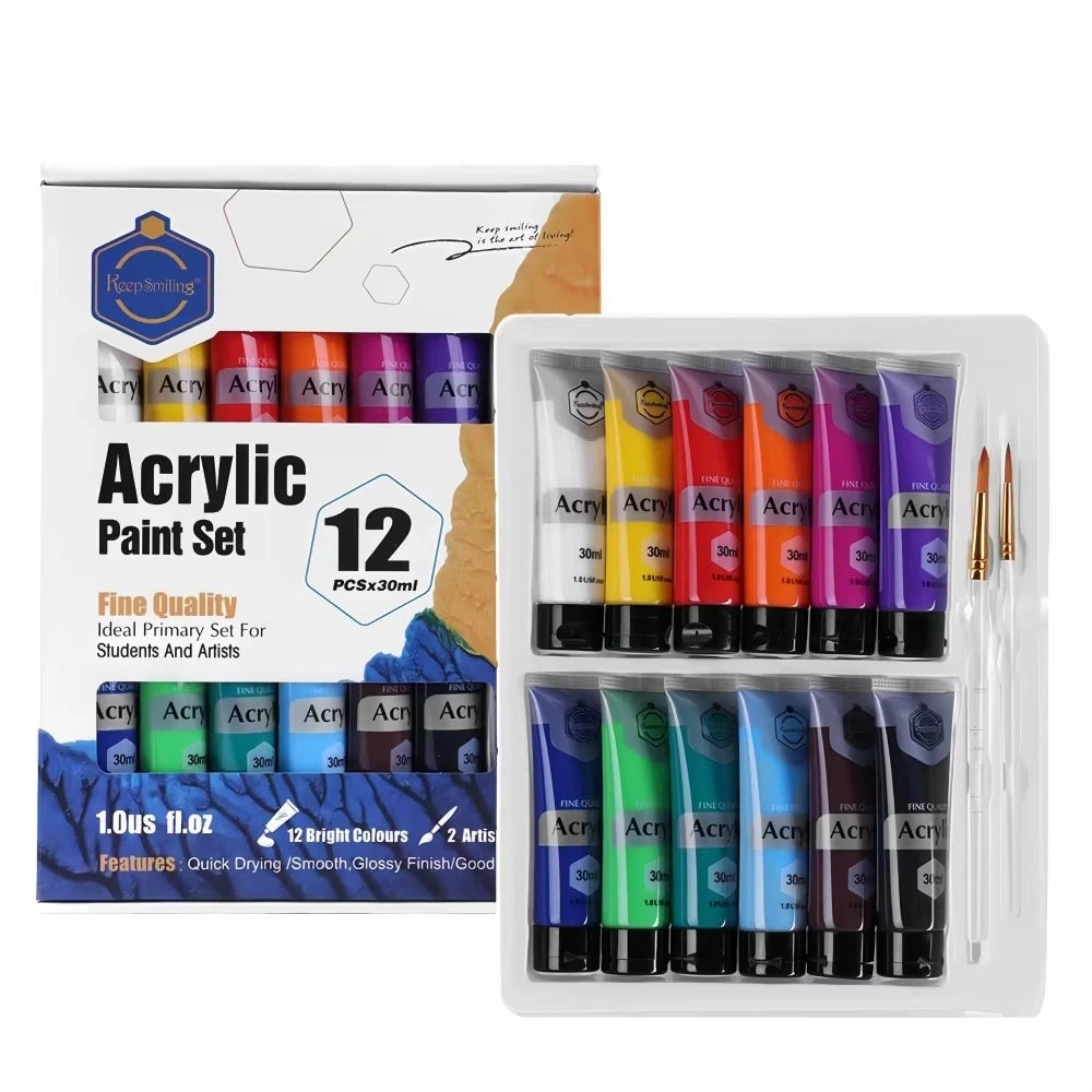 Buy Keep Smiling Acrylic Paint Color Pack of 12 x 30ml at Best Price in Pakistan. Best Art Supplies & Stationery Store Check Price and Buy Online ✓ Free Delivery