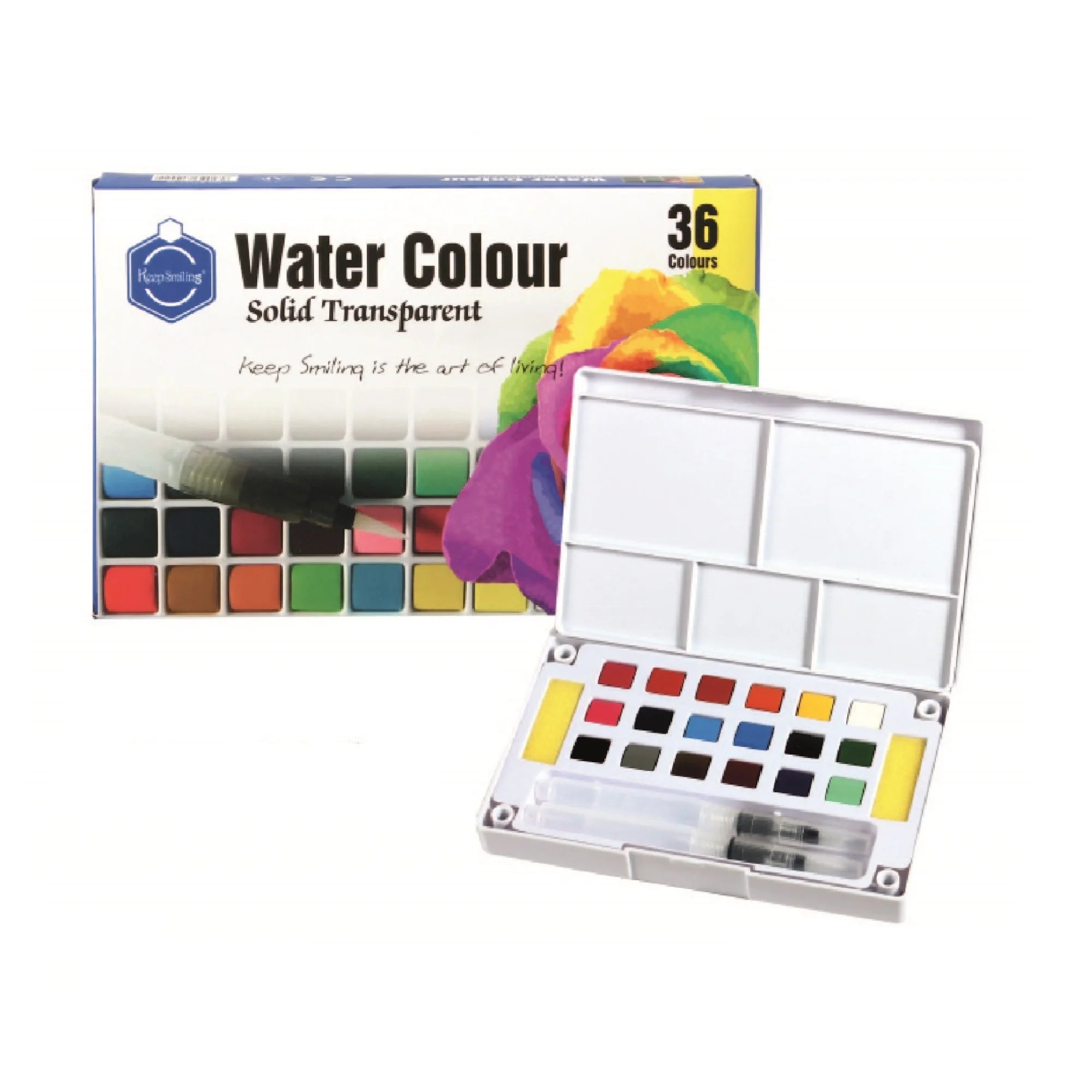 Buy Keep Smiling Aquarelle Solid Transparent watercolor Paint set Pack of 36 at Best Price in Pakistan. Best Art Supplies & Stationery Store. ✓ Free Delivery
