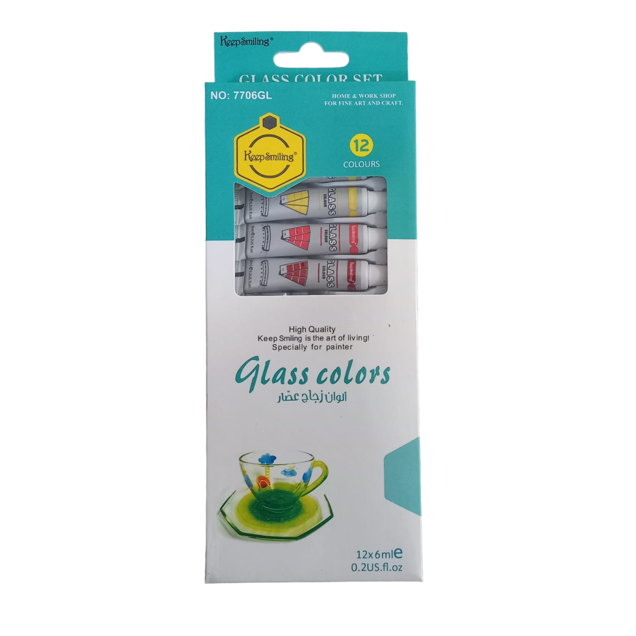 Buy Keep Smiling Glass Color 6ml Pack Of 12 at Best Price in Pakistan. Best Art Supplies, Office & Stationery Store ✔complete range of Glass Paint Colors