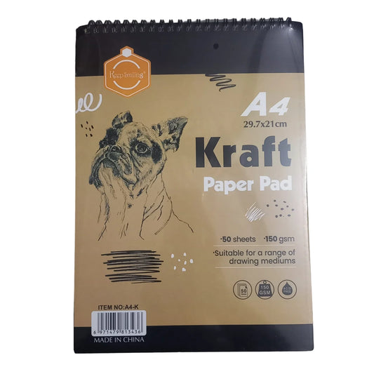 Keep Smiling Kraft Paper Pad Sketchbook 50 Sheets A4 Size at Best Price in Pakistan. Best Art Supplies, Office & Stationery Store. ✓Free Delivery ✓Cash on Delivery ✓Deals