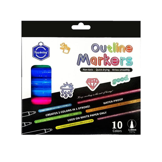 Keep Smiling Outline Markers (10 Colors Markers) at Best Price in Pakistan. Best Art Supplies, Office & Stationery Store. ✓ Free Delivery ✓Cash on Delivery ✓ Deals