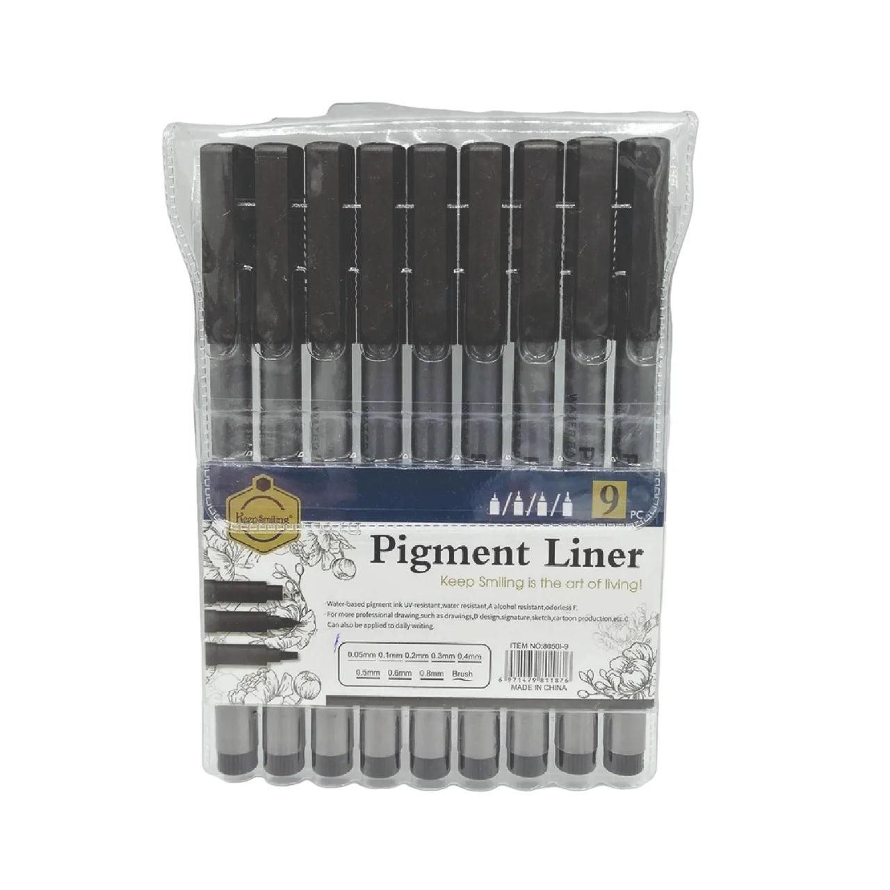 Multiple sizes 8 nip sizes 0 05mm,0 1mm,0 2mm,0 3mm,0 4mm,0 5mm,0 6mm,0 8mm and 1 brush tip 1 mm Archival acid free ink is smear resistant, water resistant, and fade resistant, super smooth in most areas Fineliner pens for writing, sketching, and drawing they don t bleed through the paper, they can achieve excel