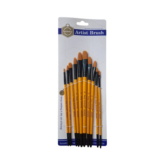 Shop the Keep Smiling Professional Fine Angular Tip Paint Brush - Pack of 10 at Qasimstationers.pk. Get quality brushes at the best price in Pakistan today!